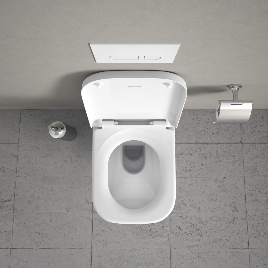 Унитаз Duravit Happy D.2 Rimless подвесной, 365x540 мм, цвет белый - изображение 8