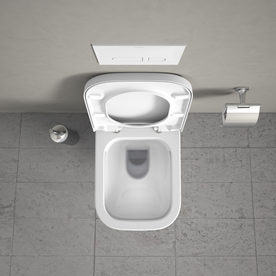 Унитаз Duravit Happy D.2 Rimless подвесной, 365x540 мм, цвет белый - изображение 9