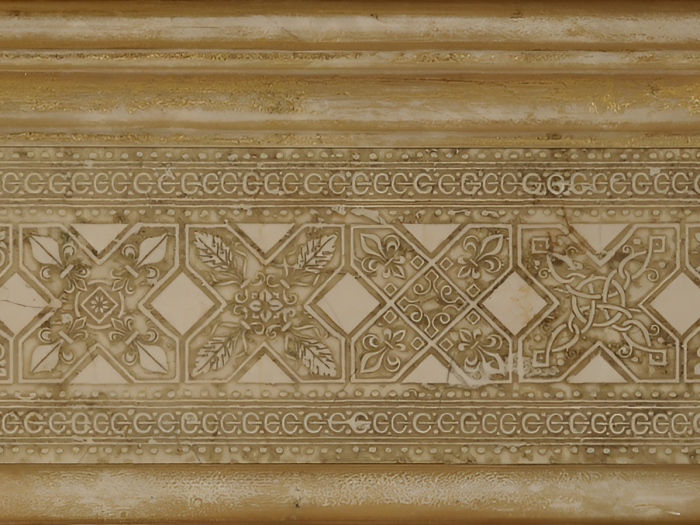 На изображении товар Akros Venezia Камень Decorative Art Ducale M2055 Botticino 9,8X30,5X1 от официального представителя в Москве