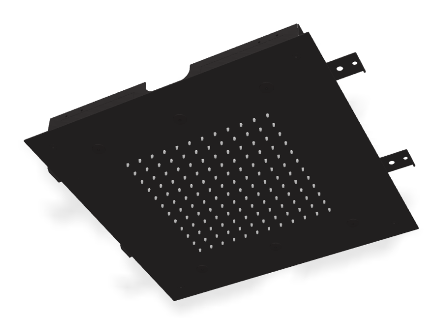 Верхний душ Carlo Frattini Harmonia, потолочный, с защитой от известкового налёта, ливневой струёй и 6 форсунками для мелкого распыления воды, 500x500 мм, цвет чёрный матовый