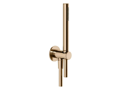 Ручной душ Gessi Anello, с держателем и шланговым подсоединением, цвет Warm Bronze PVD