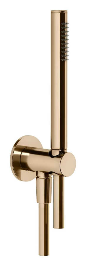 Ручной душ Gessi Anello, с держателем и шланговым подсоединением, цвет Warm Bronze PVD