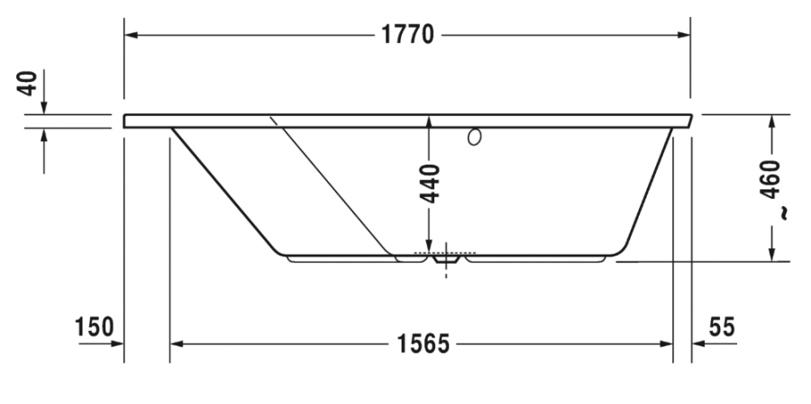 Ванна Duravit Paiova 5, встраиваемая, 1770x1300 мм, гидромассаж Combi-System L, в левый угол, с двумя разными наклонами спинки, цвет белый - изображение 6