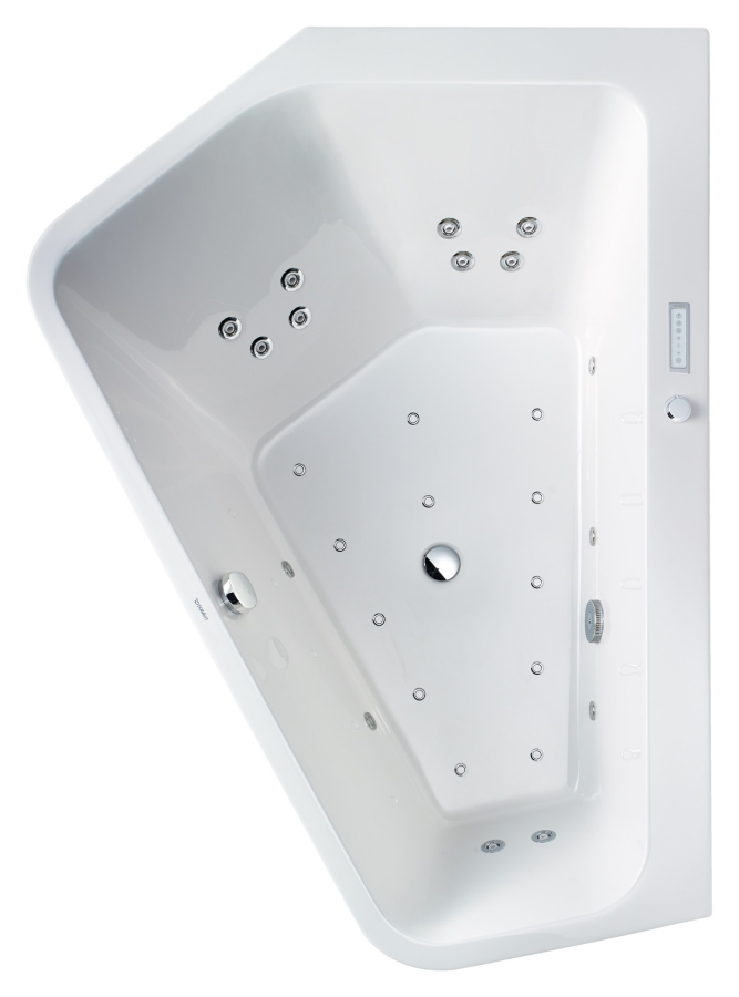 Ванна Duravit Paiova 5, встраиваемая, 1770x1300 мм, гидромассаж Combi-System L, в левый угол, с двумя разными наклонами спинки, цвет белый - изображение 1