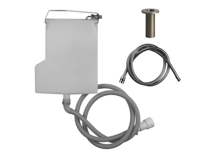 На изображении товар Система сбора воды Gessi 316, для шланга ручного душа, цвет Steel Brushed от официального представителя в Москве