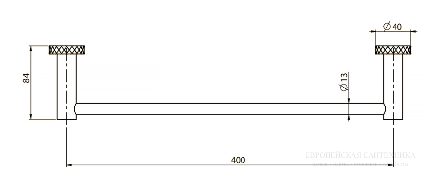 Полотенцедержатель Carlo Frattini   400 мм, настенный, цвет брашированная шампань - изображение 2