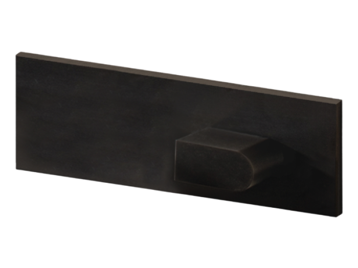 На изображении товар Смеситель для душа CeaDesign Sixty, настенный, прогрессивный, на пластине, внешняя часть, сталь, цвет Back Ivory сатинированный от официального представителя в Москве