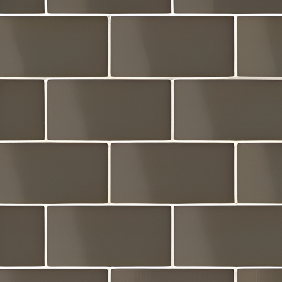 Micro. Керамогранит Microtiles Subway Glaze Coffee 30,1X30,1