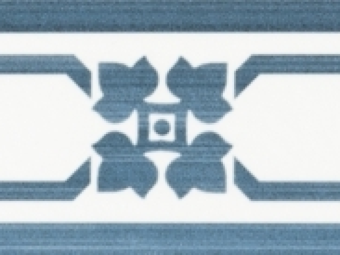 На изображении товар CERAMICHE GRAZIA Бордюр COTTAGE LISTELLO COTTAGE 5X20 NAVY от официального представителя в Москве