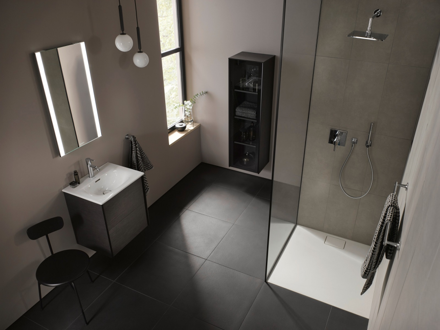 Смеситель для душа Duravit C.1, с переключателем, квадратная розетка, внешняя часть, цвет хром - изображение 3