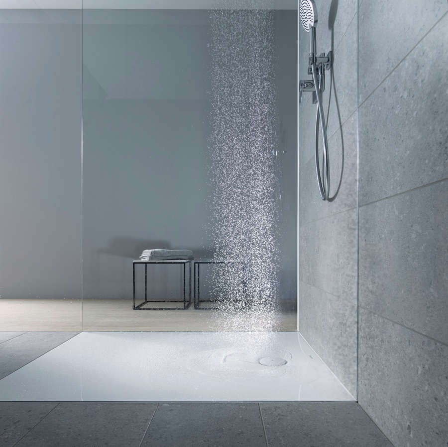 Смеситель для душа Duravit C.1, с переключателем, квадратная розетка, внешняя часть, цвет хром - изображение 4