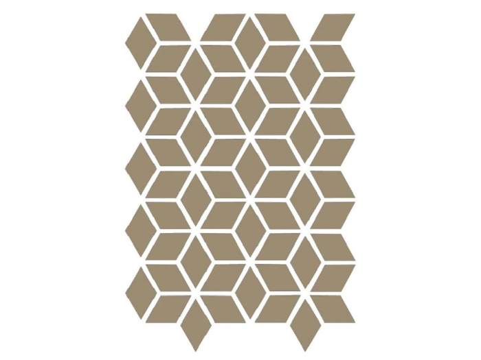 На изображении товар Etruria Керамогранит Xxs Rombo E 4X7 Su Rete Monocolore Tortora от официального представителя в Москве