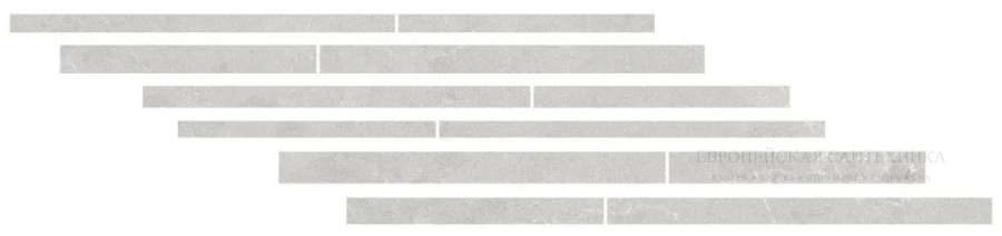 Living Ceramics Керамогранит Allure Light grey Mureto 3D Mosaic Soft textured 15x60