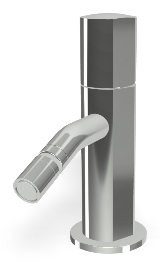 Смеситель для биде Carlo Frattini SO, XS, с 2 гибкими шлангами, донным клапаном Click-Clack 1"1/4, без ручек, L-137 мм, цвет хром