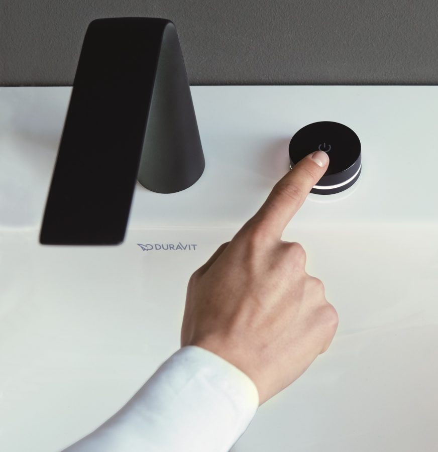 Cмеситель для раковины Duravit D.1 XL, высокий, электронное управление, питание от сети, цвет хром - изображение 3