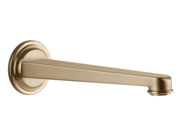 На изображении товар Излив Gessi Venti20, настенный, L-215 мм, цвет Warm Bronze Br. PVD от официального представителя в Москве