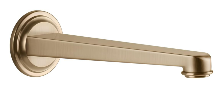 Излив Gessi Venti20, настенный, L-215 мм, цвет Warm Bronze Br. PVD