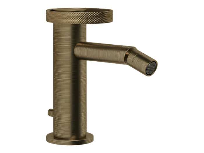 На изображении товар Смеситель для биде Gessi Anello, 70х146мм, однорычажный, цвет Antique Brass от официального представителя в Москве
