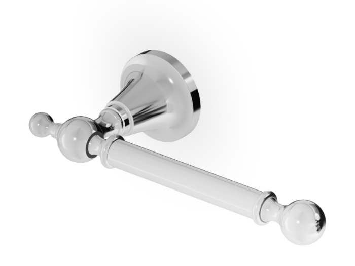 На изображении товар Бумагодержатель Zucchetti Agora Classic, без крышки, настенный, цвет хром от официального представителя в Москве