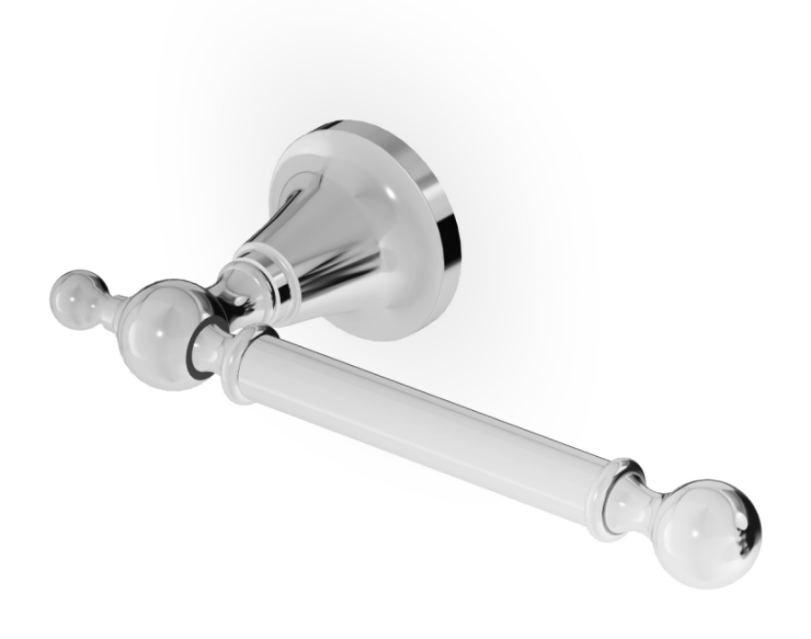 Бумагодержатель Zucchetti Agora Classic, без крышки, настенный, цвет хром