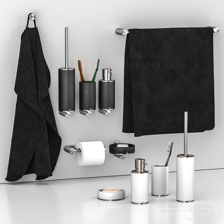 Стакан Gessi 316, настенный, h154Ø75 мм, цвет Black Metal Brushed PVD - изображение 1