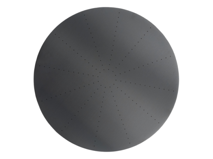 На изображении товар Верхний душ CeaDesign Free Ideas, регулируемая насадка для верхнего душа Ø400 мм, прозрачные силиконовые форсунки, с регулятором давления, цвет Black Diamond сатинированный от официального представителя в Москве