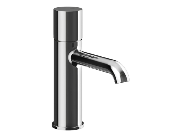 На изображении товар Смеситель для раковины Gessi Habito, без донного клапана, с соединительными шлангами, цвет Chrome от официального представителя в Москве