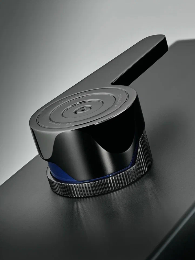 Смеситель для ванны THG Zoom.12, на 4 отверстия, высокий излив, с ручным душем, цвет Graphite PVD - изображение 1