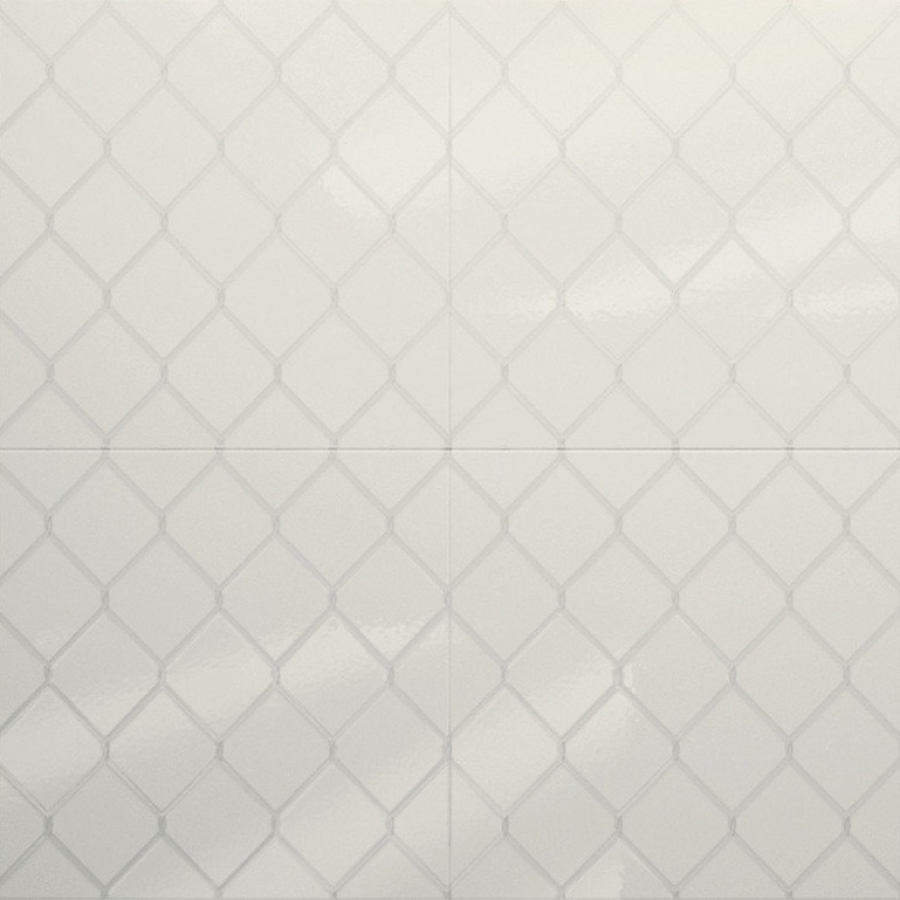 Iris Ceramica Керамическая плитка Diesel Fence White glossy 20x20 - изображение 1