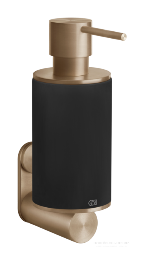 Дозатор Gessi 316, настенный, ⌀75хh218 мм, цвет Black/Warm Bronze Brushed PVD