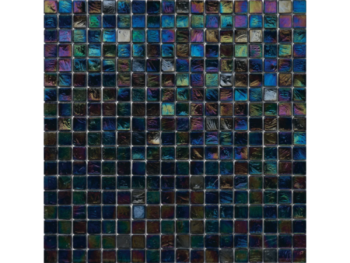 На изображении товар Sicis Стеклянная мозаика Glimmer Ribes chips size 15x15 mm sheet size 295x295 mm от официального представителя в Москве