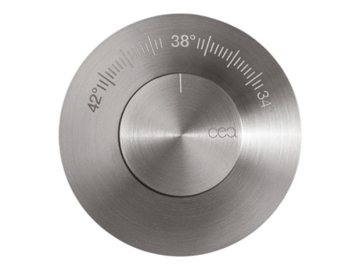 На изображении товар Термостат CeaDesign Gastone, встраиваемый, внешняя часть, сталь, цвет сатинированная нержавеющая сталь от официального представителя в Москве