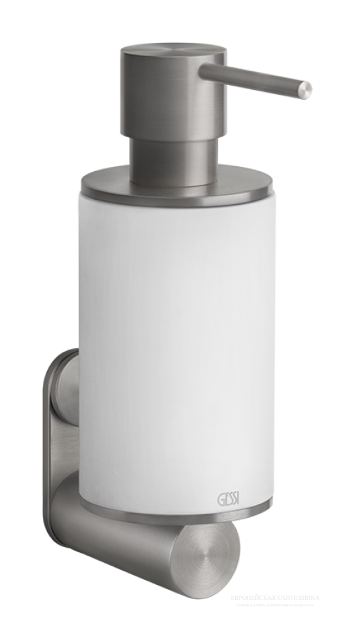 Дозатор Gessi 316, настенный, ⌀75хh208мм, цвет White/Steel Brushed