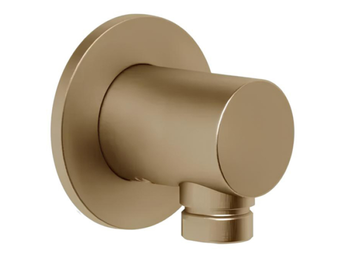 На изображении товар Шланговое подсоединение для душа Gessi Anello, настенное, цвет Warm Bronze Brushed PVD от официального представителя в Москве