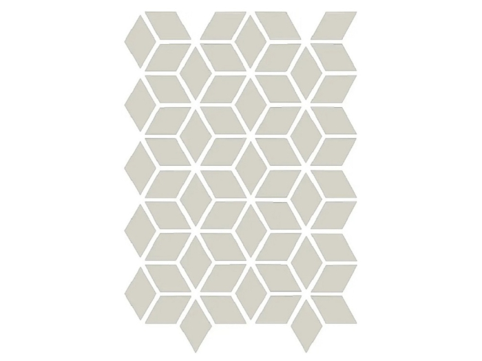 На изображении товар Etruria Керамогранит Xxs Rombo E 4X7 Su Rete Monocolore Bianco от официального представителя в Москве