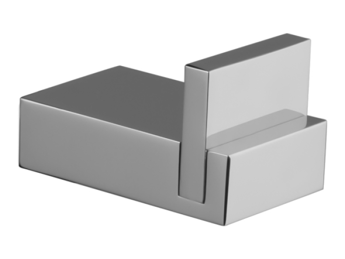 На изображении товар Крючок одинарный Carlo Frattini Quadra, цвет хром от официального представителя в Москве