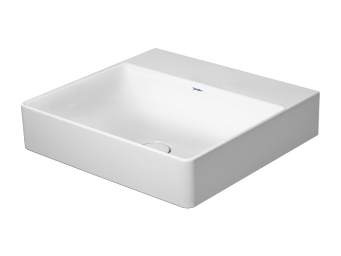 На изображении товар Раковина Duravit DuraSquare для мебели, 500х470 мм, без перелива, без отверстий под смеситель, цвет белый от официального представителя в Москве
