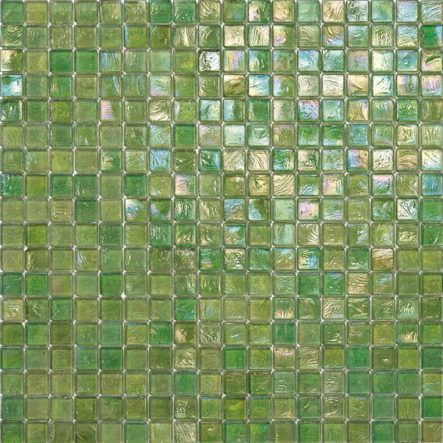 Sicis Стеклянная мозаика Glimmer Kiwi chips size 15x15 mm sheet size 295x295 mm