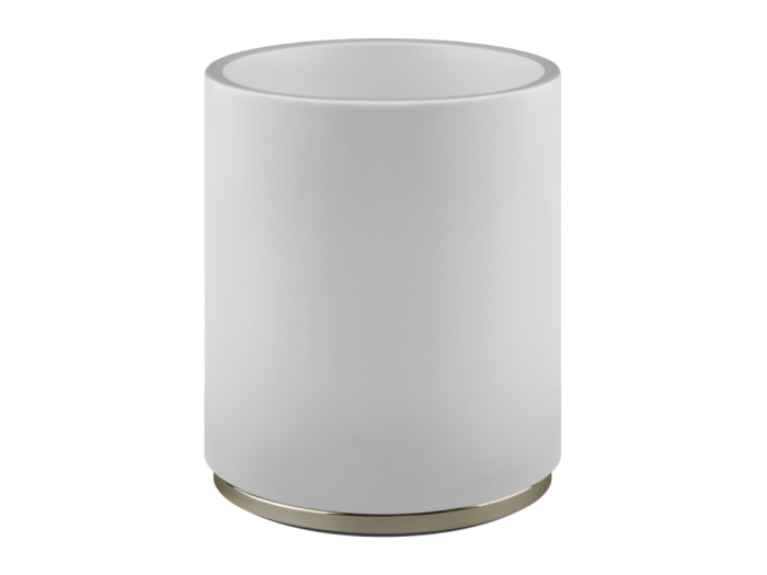 На изображении товар Корзина для мусора Gessi, Ø180x240h мм, цвет Nickel PVD от официального представителя в Москве