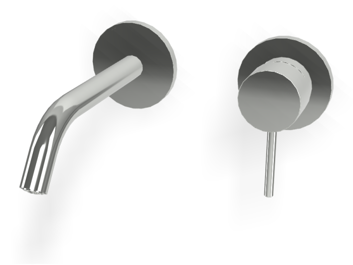 На изображении товар Смеситель для раковины Carlo Frattini Spillo Up, встраиваемый, с донным клапаном Click-Clack, внешние части, цвет хром от официального представителя в Москве