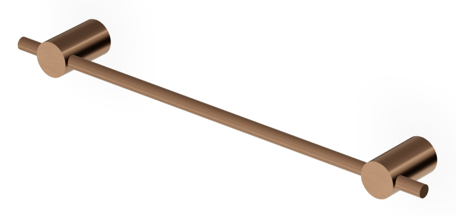 Полотенцедержатель Zucchetti Helm, настенный, L. 370 мм, сталь, цвет Brushed Chocolate PVD