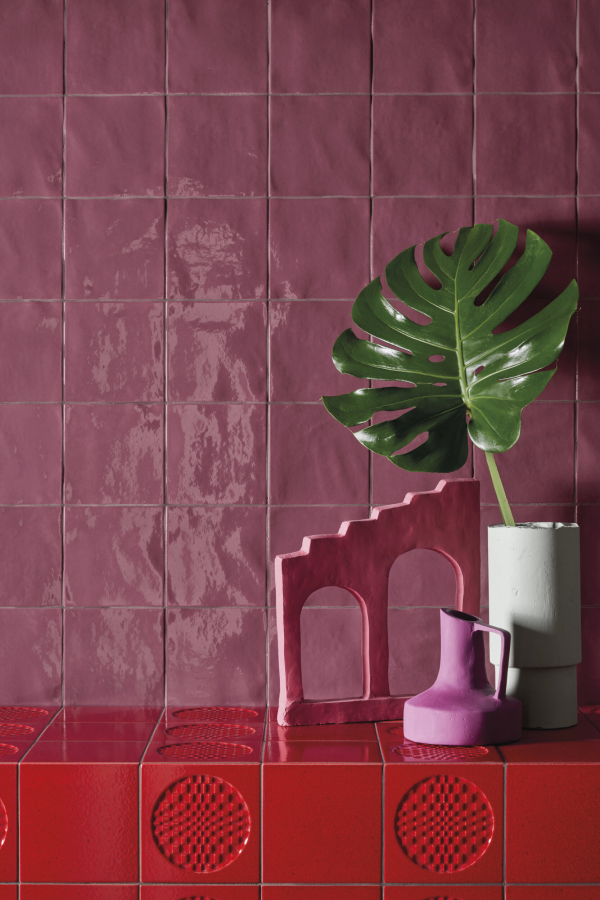 Iris ceramica Керамическая плитка BDA Citta di Faenza Geo rosso glossy 15x15 - изображение 8