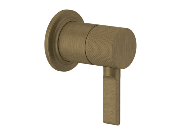 На изображении товар Смеситель Gessi Inciso, встраиваемый, однорычажный, на 1 выход, цвет Antique Brass от официального представителя в Москве