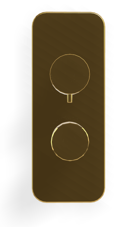 Смеситель для ванны/душа Carlo Frattini Spillo Tech, ручка X Collection, с переключателем на 2/3 потребителя, Н-260 мм, внешняя часть, цвет золото - изображение 1