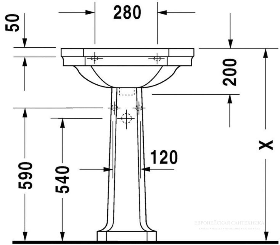 Пьедестал Duravit Series 1930, 270x255 мм, цвет белый глянцевый - изображение 9