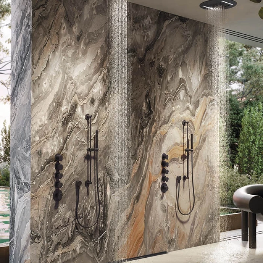 Верхний душ Newform, потолочный, 3 типа струй: дождевая, водопадная, распыления, хромотерапия, нержавеющая сталь, Ø400 мм, цвет хром - изображение 2