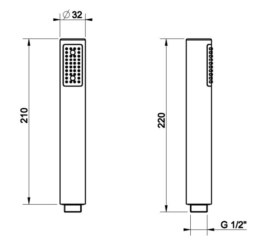 Ручная лейка Gessi Technical Accessories Ø32 мм, с защитой от известкового налёта, цвет Finox Brushed Nickel - изображение 1
