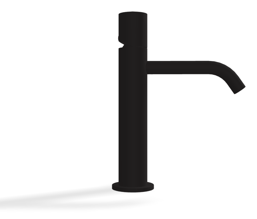 Смеситель для раковины Carlo Frattini SO, с донным клапаном Click-Clack, 2 гибкими шлангами, без ручки, Н-241 мм, цвет чёрный матовый - изображение 2