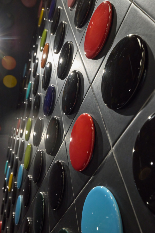 Плитка Tonalite Cerchio, керамическая, 15×15 см, керамический круг 10 см, цвет чёрный, глянцевый - изображение 8