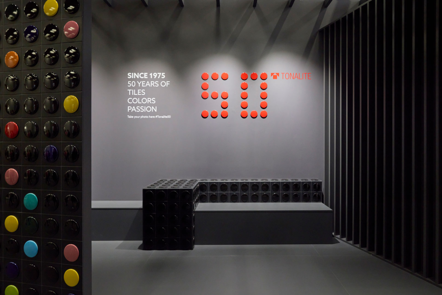 Плитка Tonalite Cerchio, керамическая, 15×15 см, керамический круг 10 см, цвет чёрный, глянцевый - изображение 11